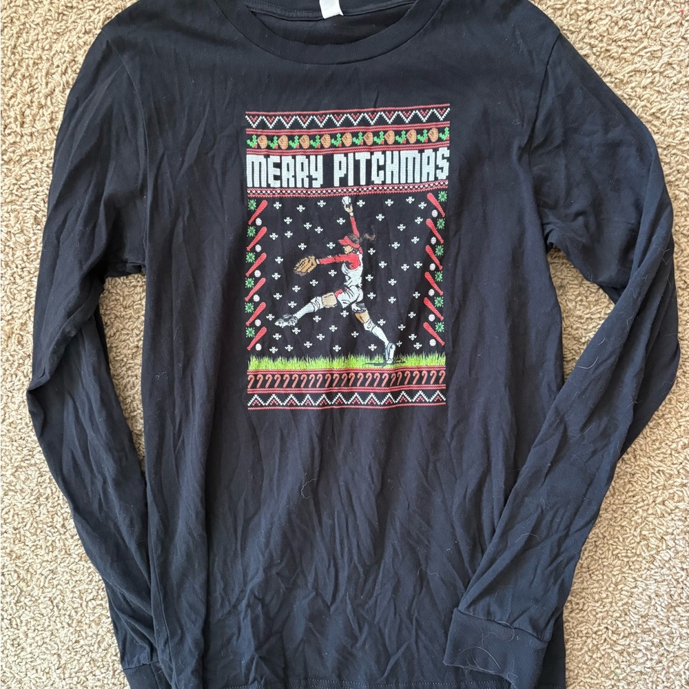 Bella Canvas Black 'Merry Pitchmas' Long Sleeve